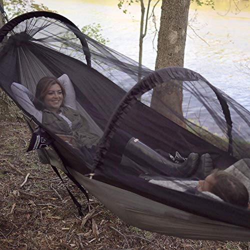 image for Hitorhike Camping Hammock with Mosquito Net Nylon Tree Straps Detachab