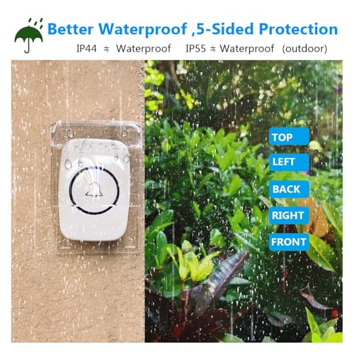 Housse de pluie pour sonnette extérieure boîtier étanche transparent lot de 4 - 4