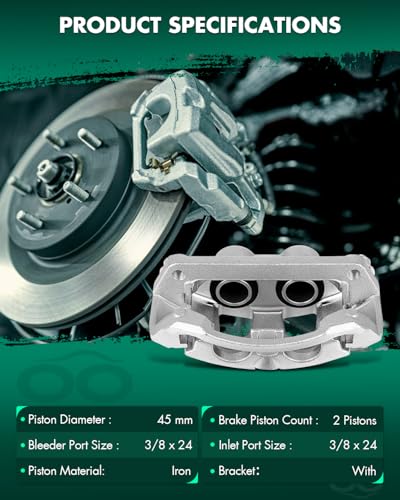 Image of SCITOO 18B5473 18B5472 Rear Left & Right Disc Brake Calipers Assembly w /Bracket For Ford For F-250 Super Duty 2013-2022,For Ford For F-350 Super Duty 2013-2022 (SRW)