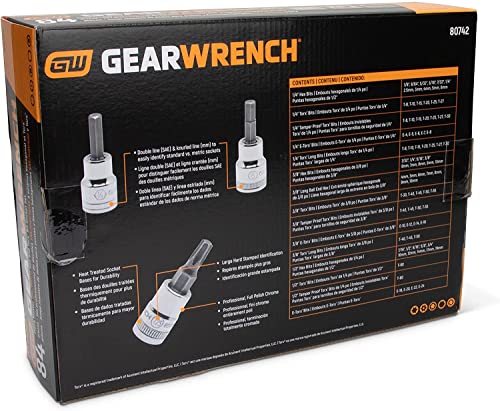 Gearwrench Master Sae/Metric Hex And Torx Bit Socket Set, 84 Piece - 80742 #TOP4