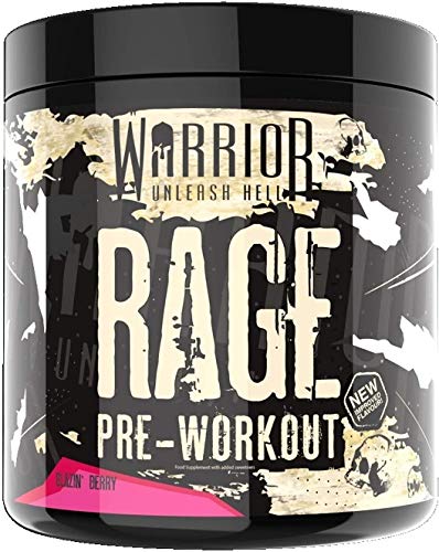 Warrior Rage Pre Workout Powder 392g - High Caffeine Energy & Focus - 45 Servings - Energy Burst | Warrior Supplements