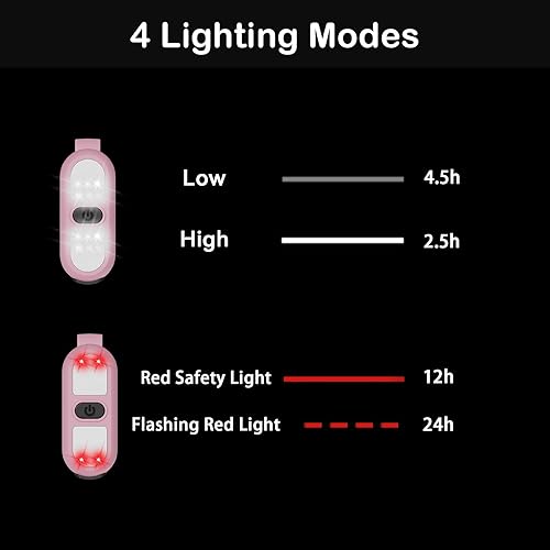 Miniatura 4 de Faxins Luz LED para enfermera, linterna con clip, luz para correr, luces de seguridad recargables para caminar por la noche, luz de turno de