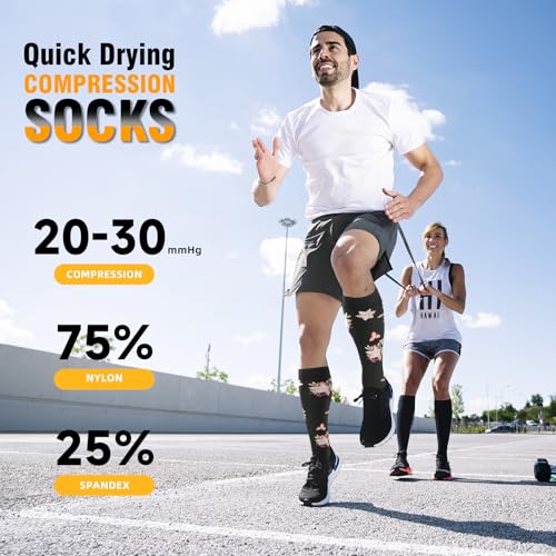 bropite Compression Socks for Women & Men Circulation-Support Knee High Socks 20-30 mmhg-Best for Running,Medical,Nurse,Travel2