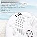 Pyle Marine Speakers - 6.5 Inch 2 Way Waterproof and Weather Resistant Outdoor Audio Stereo Sound System with LED Lights, 240 Watt Power and Low Profile Slim Style - 1 Pair - PLMRS63WL (White)