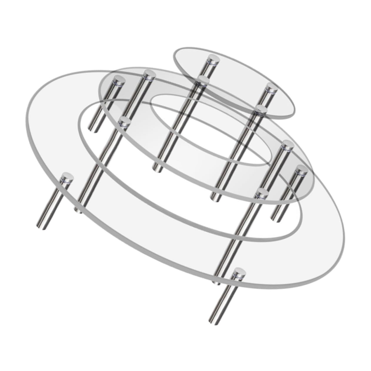 ABOOFAN 3pcs Acrylic Cake Stand Display Riser for Weddings Parties and Cafes Holds Cupcakes Cake Slices and Treats and Elegant Design