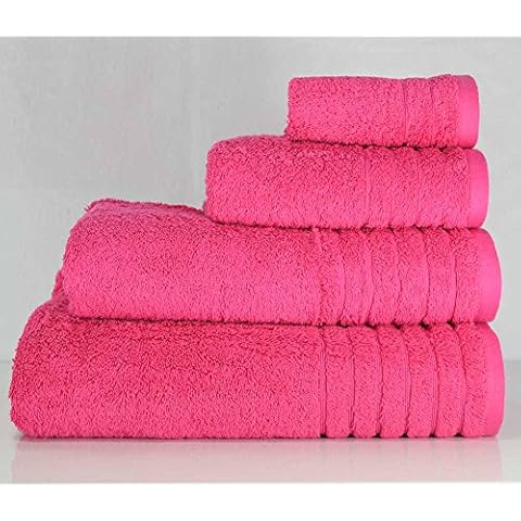 Luxury linenHall 650gsm Plain Hot Pink Bath Towel (SEE SIZE OPTIONS) Cover