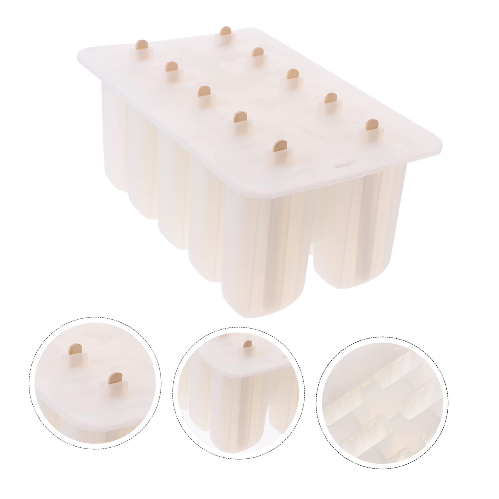 ABOOFAN Moule à Glace Réutilisable Silicone Bpa Pour Esquimaux Diy Moule Cavités Avec Bâtonnets Bois Pour Crème Glacée Maison Et Sorbets Variés