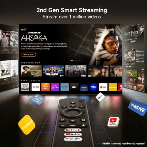 Image of [2000 ANSI /Auto Focus & Keystone /Built-in APP] 4K Outdoor Projector with Wifi and Bluetooth, Smart Portable Projector Compatible with Netflix /YouTube & Dolby, Home Theater Projector with HDR10+