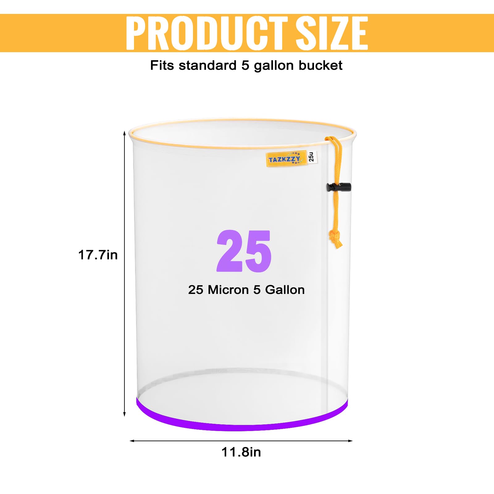 5 Gallon Filter Bag - 25 Micron Mesh Strainer -2