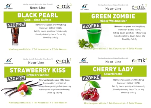 Slush-Sirup Eis 4×5 L Mix-Set – Cola, Waldmeister, Kirsche & Erdbeere | Konzentrat | Azo und Glycerin frei | Angebot-Set | Perfekt für Ninja Slushy Maschine – Bild 7
