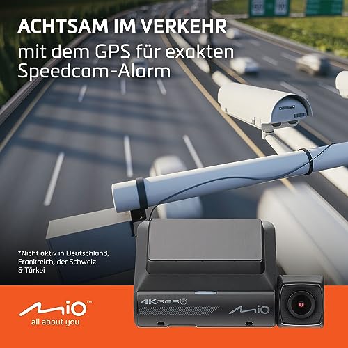 Mio MiVue 955W Dashcam mit Front- und Rückkamera für Autos