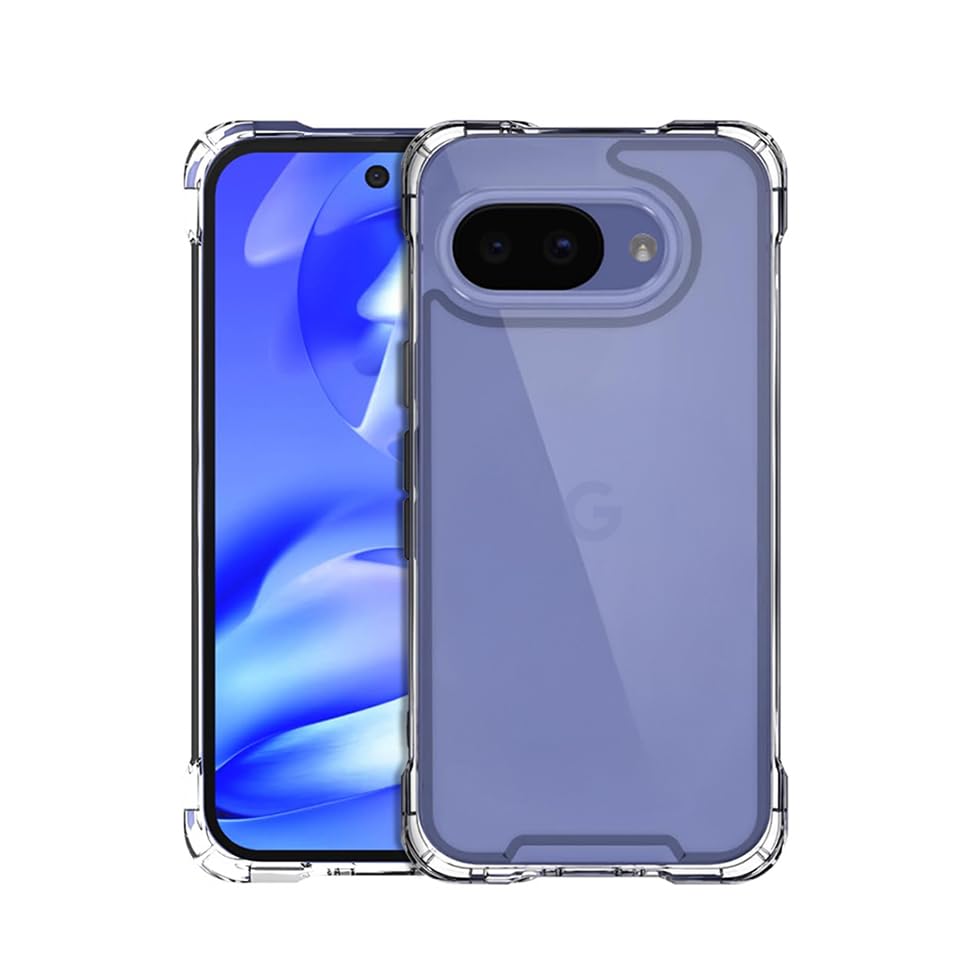Image of Fashionury Clear Back Cover Case for Google Pixel 10a | Anti-Yellow Acrylic Hard Back + Soft TPU Bumper | Shockproof 360 Protection | Slim Transparent Bumper Case (Clear)
