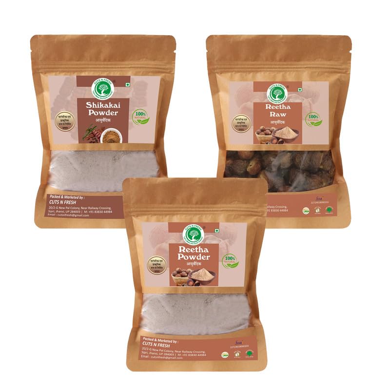 Natural care from nature Pure Shikakai Powder, Dry Aritha/Reetha And Pure Double Filtered Aritha/Reetha Powder,|Skin care for All Type of Hair (Pack of 3) 150GM-image-16