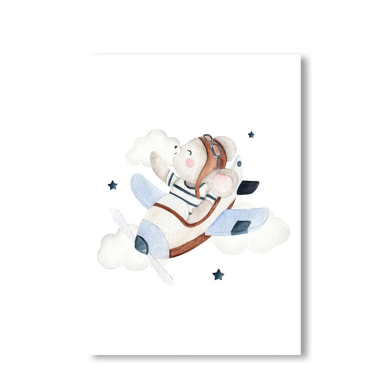 CULASIGN Set di 3 poster per cameretta dei bambini, formato A4, senza cornice, decorazione da parete per bambini, immagini per bambini, auto, aeroplani, palloncini caldi (DEF, 30 x 40 cm)