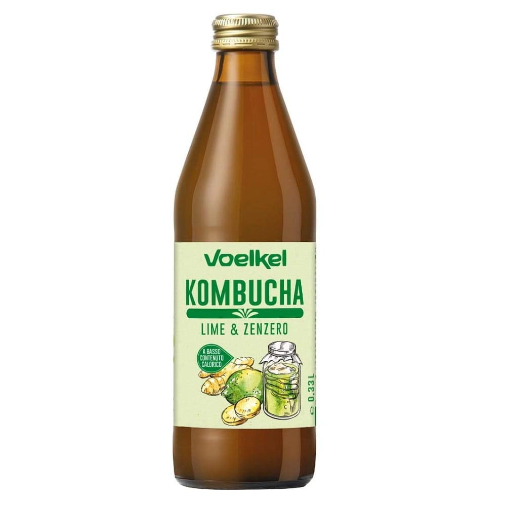 Kombucha lima-jengibre BIO 330 ml Voelkel