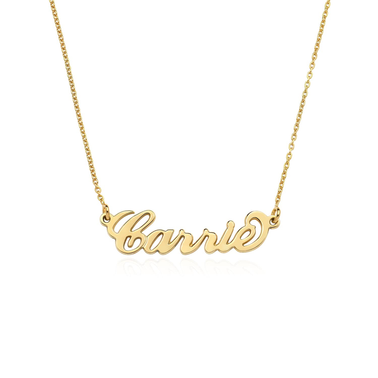 MyNameNecklace MYKA Collar Pequeño Personalizado con Nombre Estilo “Carrie - Regalos para Ella, Regalo para Mujer