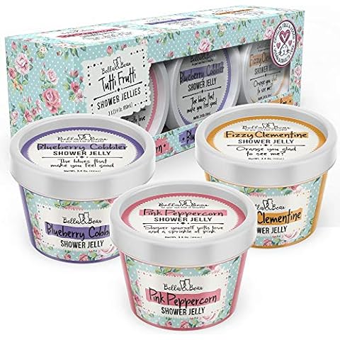 Bella & Bear Tutti Frutti Shower Jellies, Cute Gifts for Teenage Girls and Tweens, Pack of 3 x 3oz Cover