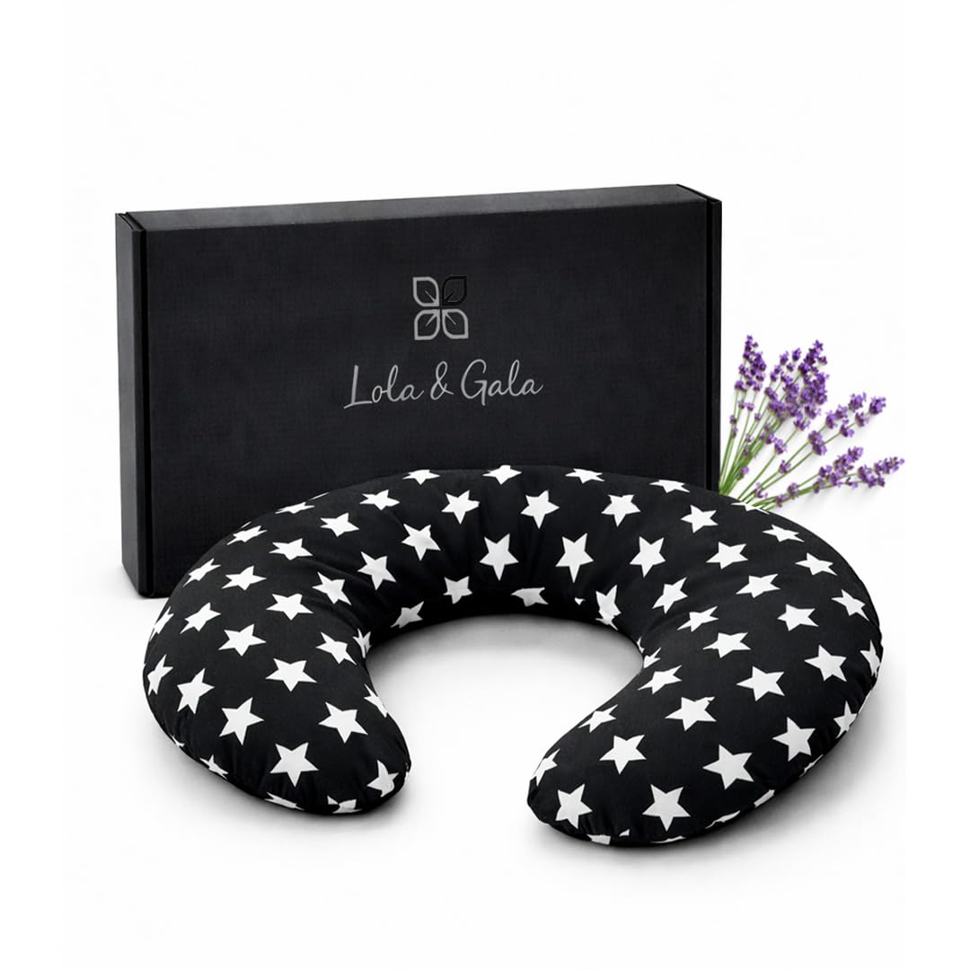LOLA & GALA Cuscino Termico per Microonde | Cuscinetto Termico Cervicale | Riscaldante per Collo con Copertura Lavabile | Contiene Semi di Grano + Lavanda + Gel di Silice