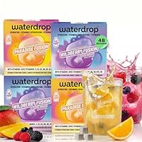 waterdrop® FUSION set – Cubetti per Acqua – 48 Cubi (4×12) Mix Frutti Tropicali e di Bosco – Senza Zucchero con Vitamina C e Vitamina B12 – Alternativa ai Succhi di Frutta – 5 kcal