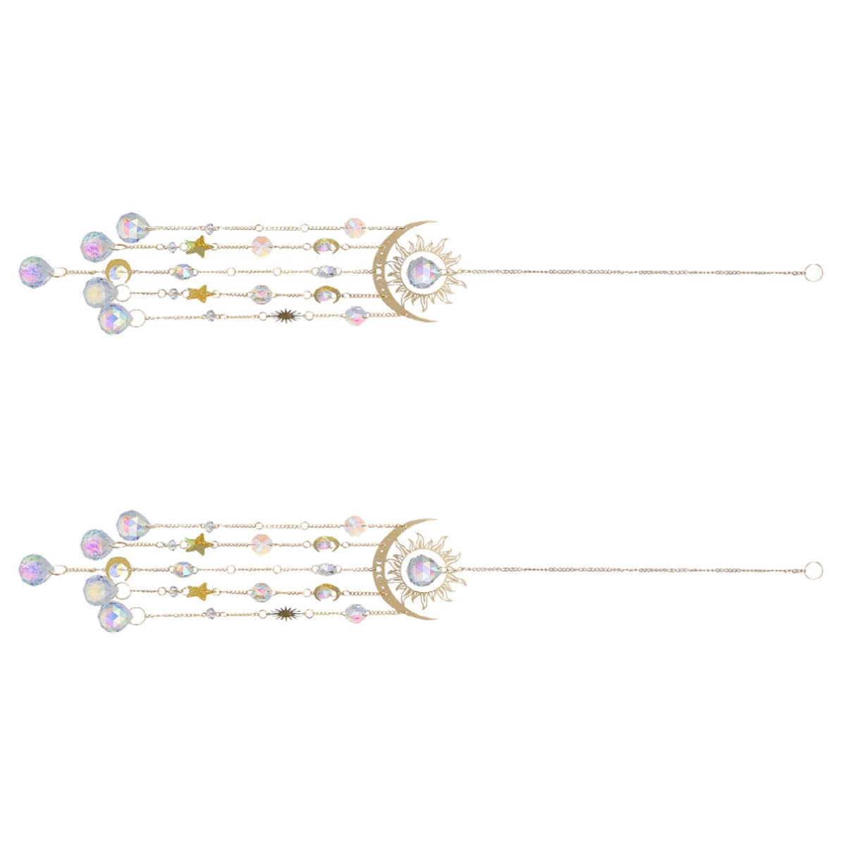 Cabilock 6 Pièces Attrape-Soleil en Cristal Élégant pour Fenêtre, Grand