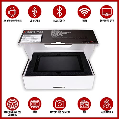 Image of Nippon Ndroid 9Pro 9.1 Inch High5Hd Touch Panel Android 10.1 Car Multimedia Player with Ultra IPS Display with 2Gb-Ram / 16Gb-ROM, Bluetooth, WiFi, GPS, Mirror Link, SWC, USB, Dvr ¦