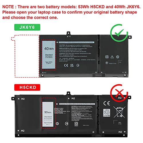 Image of ASUNCELL 40Wh JK6Y6 H5CKD Battery for Dell Latitude 3410 3510 3120 3140 Vostro 5300 5301 5401 5501 Inspiron 5300 5301 5401 5402 5408 5409 5501 5508 5509 5400 5406 7405 7300 7306 7500 7506 2-in-1