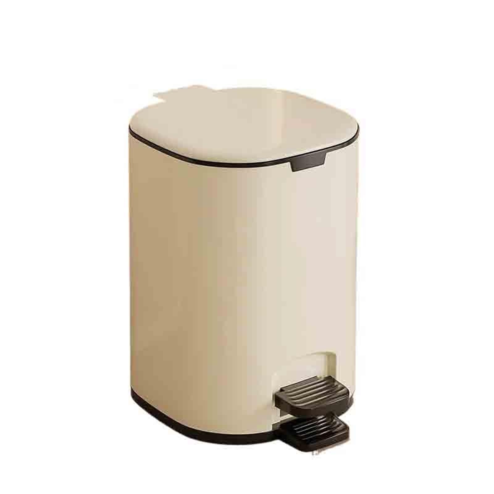 Garbage Bin Garbage bin household foot pedal(Beige)