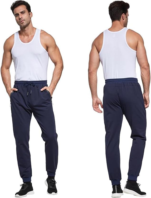 Tansozer Mens Sherpa Fleece Lined Athletic Sweatpants Winter Warm Running Casual Heavyweight Jogger Pants with Zipper Pockets - Image 5