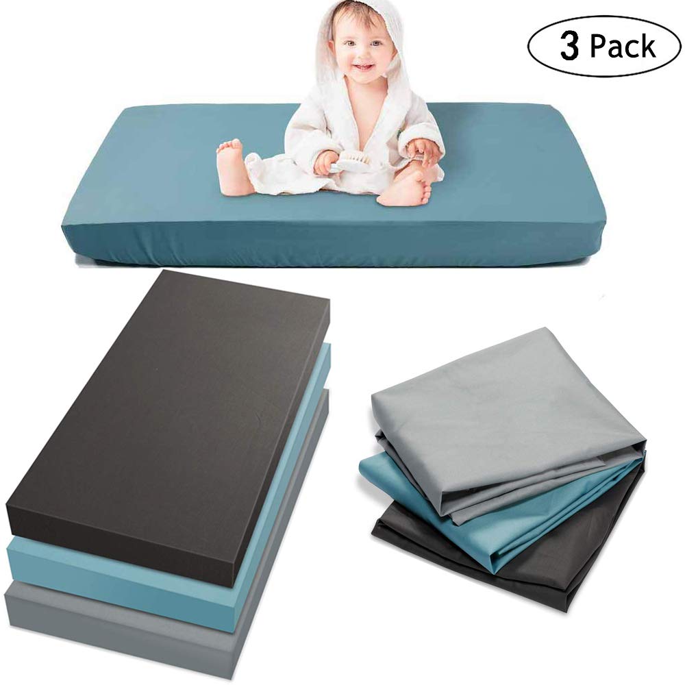 Crib Fitted Sheets Set Of Pack Bassinet Mattress Protector