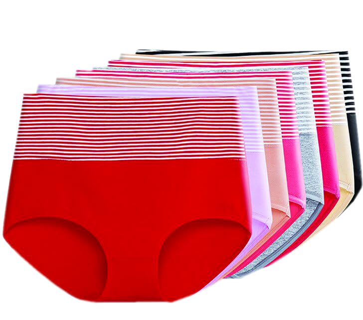 Women's Cotton High Waist Full Coverage Hipster Panty, Size M to XL (Pack of 3 Panty)