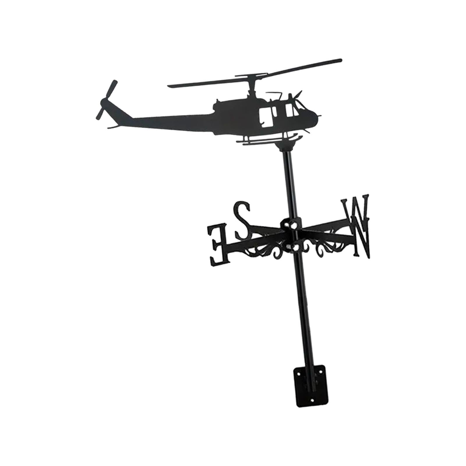 Helicopter Figurine Wind Vane Ornament Weathervane For Yard Farmhouse Sturdy-image-7