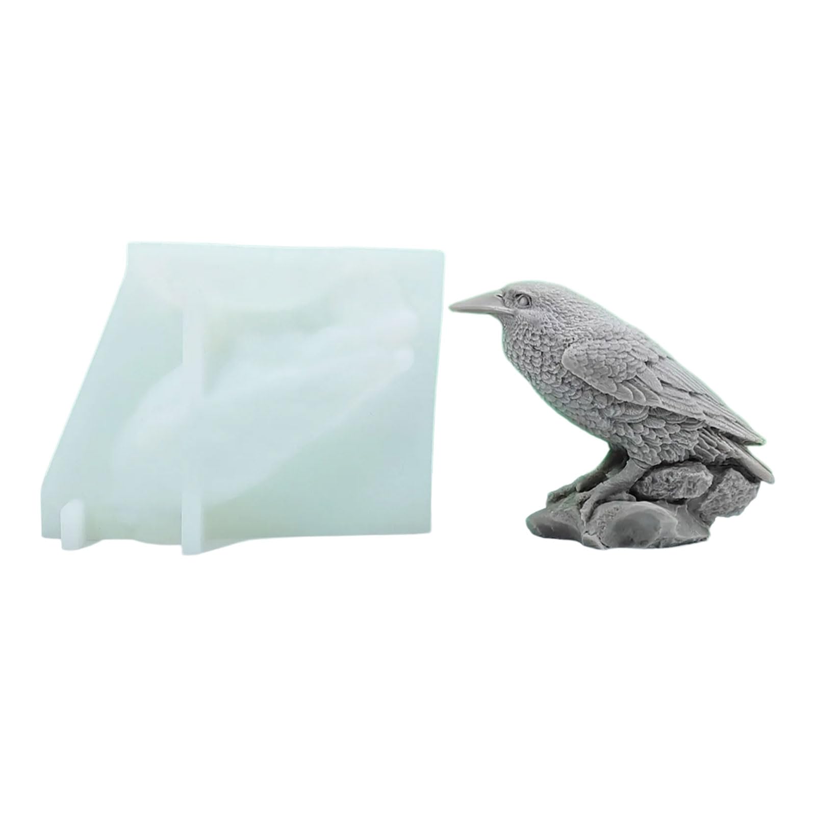 Btgghytr 3D Crow Candle Molds Halloween Candle Moulds Silicone Molds Scented Candle Castings Molds For Halloween Decorations