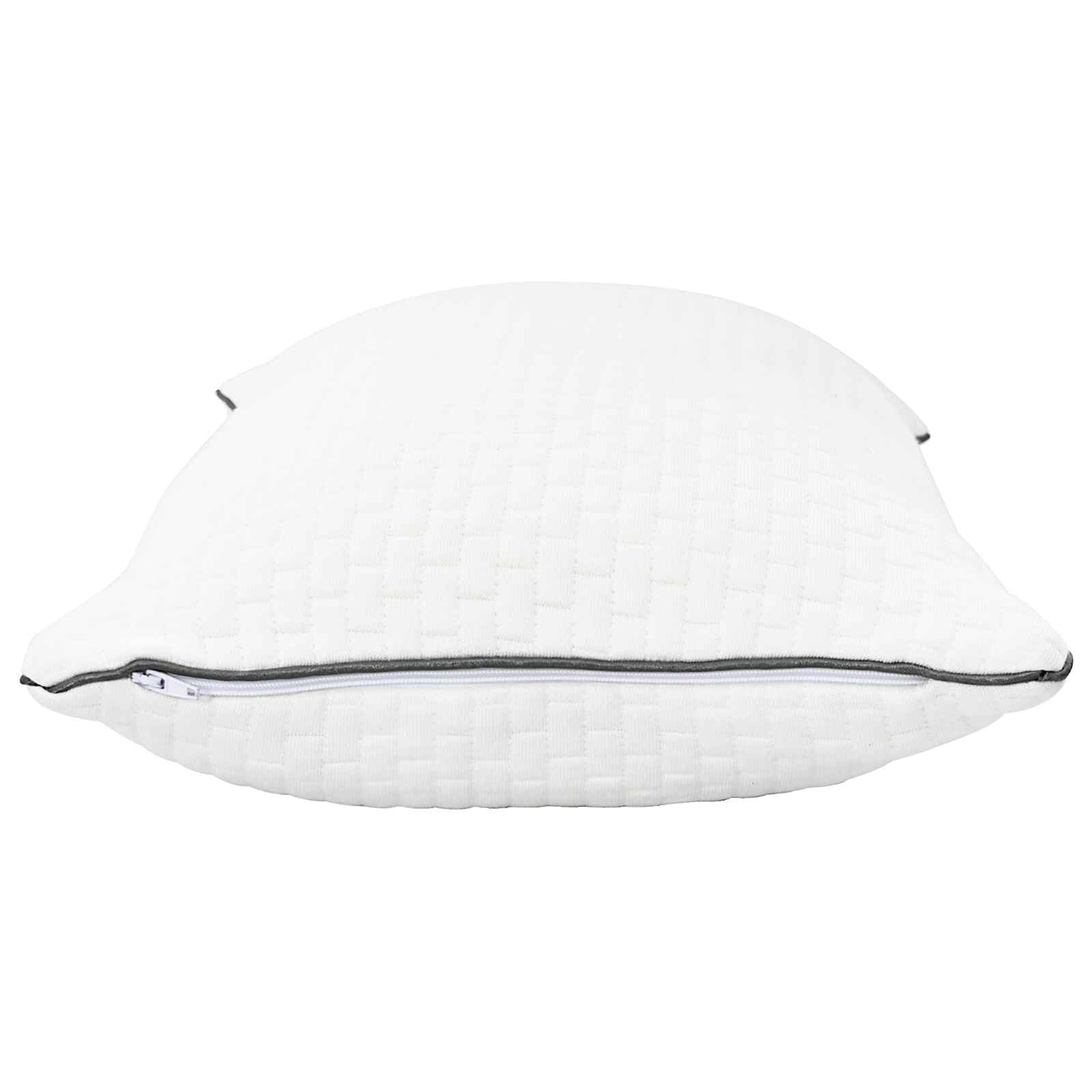 Shread - Almohada para dormir (50 x 30 x 11 cm, espuma viscoelástica, con funda transpirable y relleno ajustable para los lados, espalda y boca abajo, cama, sofá, habitación de invitados