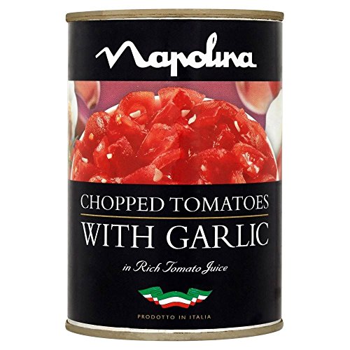 Napolina Chopped Tomatoes with Garlic in Tomato Juice (400g) �g�}�g�W���[�X�Ńj���j�N��napolina�݂���؂�g�}�g�i 400�O�����j