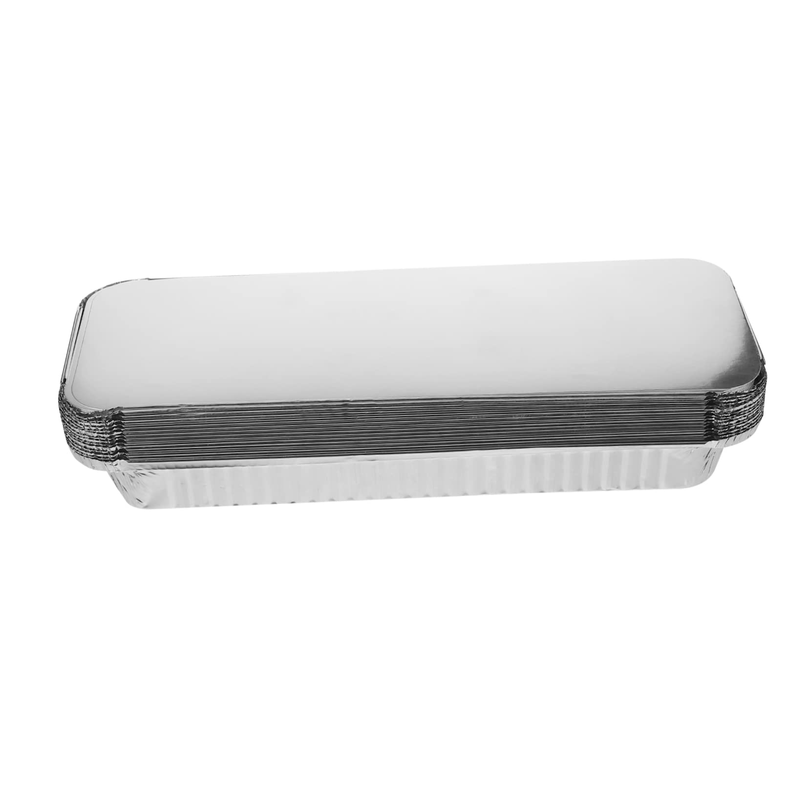 AUTSUPPL Aluminum Foil Pans Value Disposable Food Holders for BBQ Restaurant Catering Lids