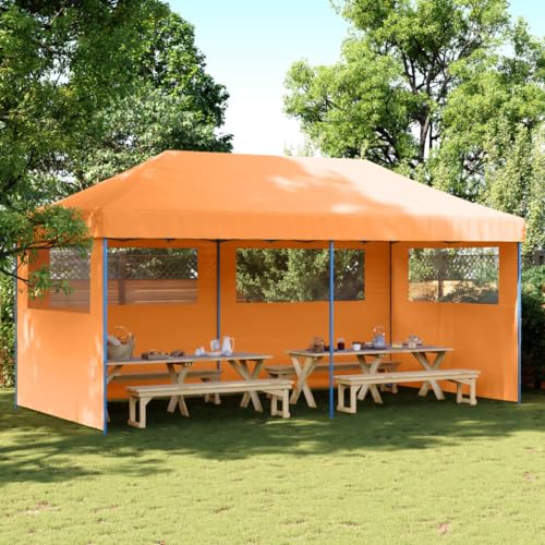 Genérico Tienda de Fiesta Plegable Pop-Up 3 Paredes Laterales Naranja,Casa y jardín,Jardín,Artículos de Exterior,Estructuras de Exteriores,Carpas y cenadores-4004945
