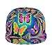Fashion Baseball Cap Dad Cap for Girls Boys Youth, Trippy Colorful Butterflies Art Lightweight Moisture Wicking Golf Cap Headwear