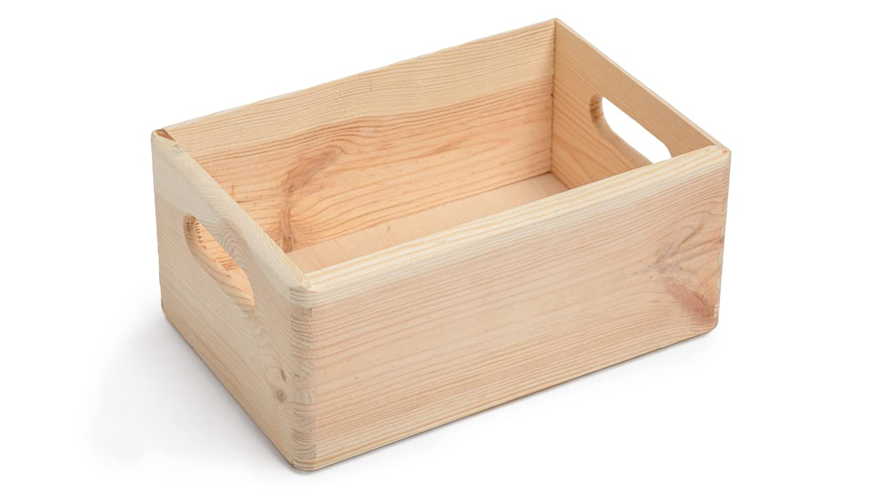Prestige Wicker Natural Wood Wooden Storage Box - Safe Place Small