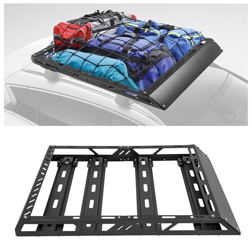 ECOTRIC 50' x 39' x 4.75' Roof Rack Cargo Basket W/Cross Bars Fit for Car SUV Pickup Truck Van...