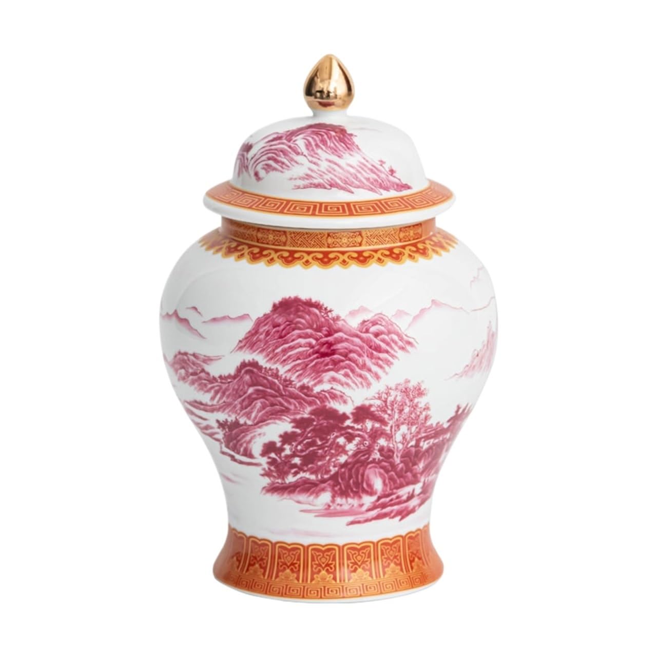 Vase With Lid, Ceramic Ginger Jar