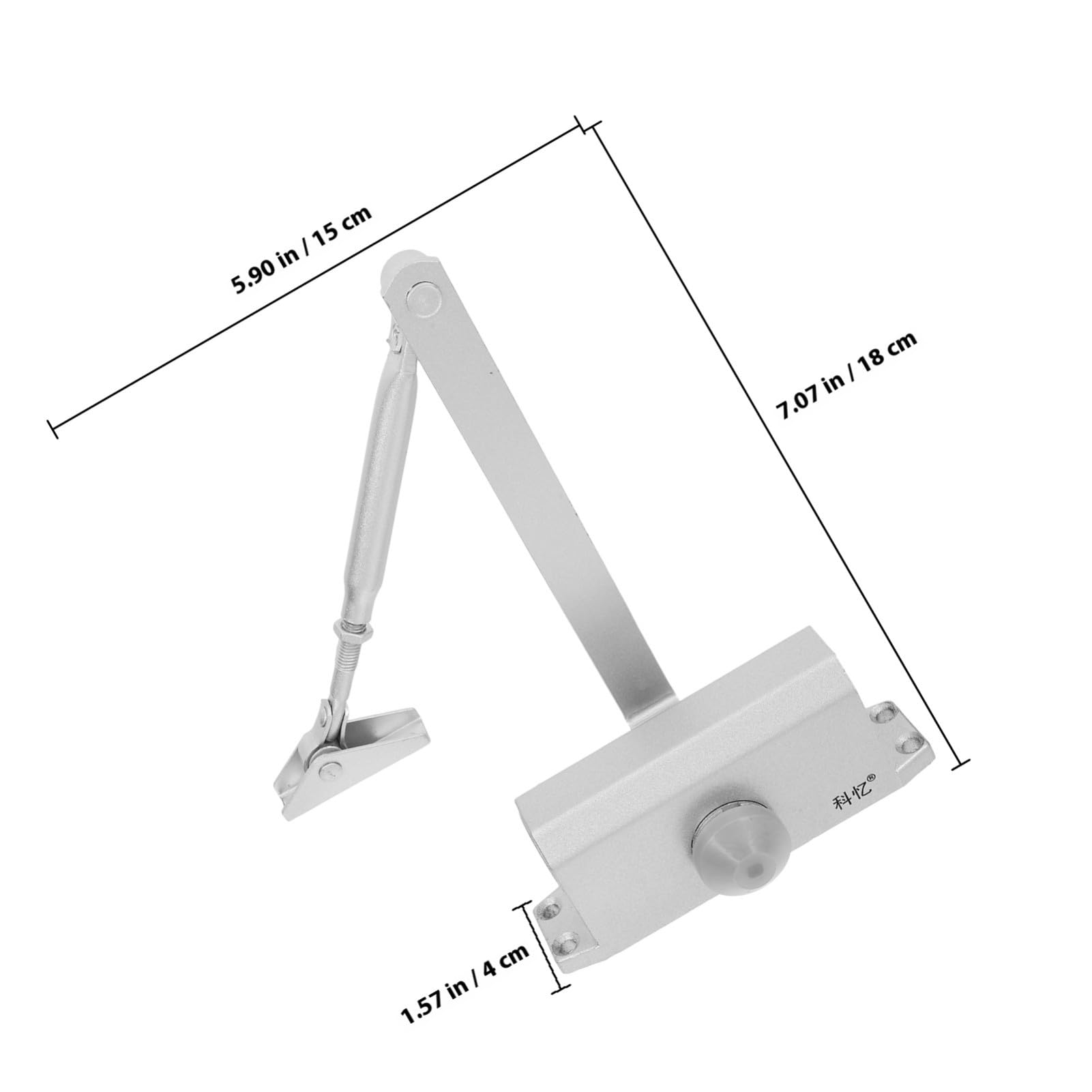 Holibanna ferme-porte hydraulique Fermeurs de porte pour la maison plus proche Tampon inoxydable printemps fermer ferme-porte à charnière à ressort ferme-porte dissimulé Silver