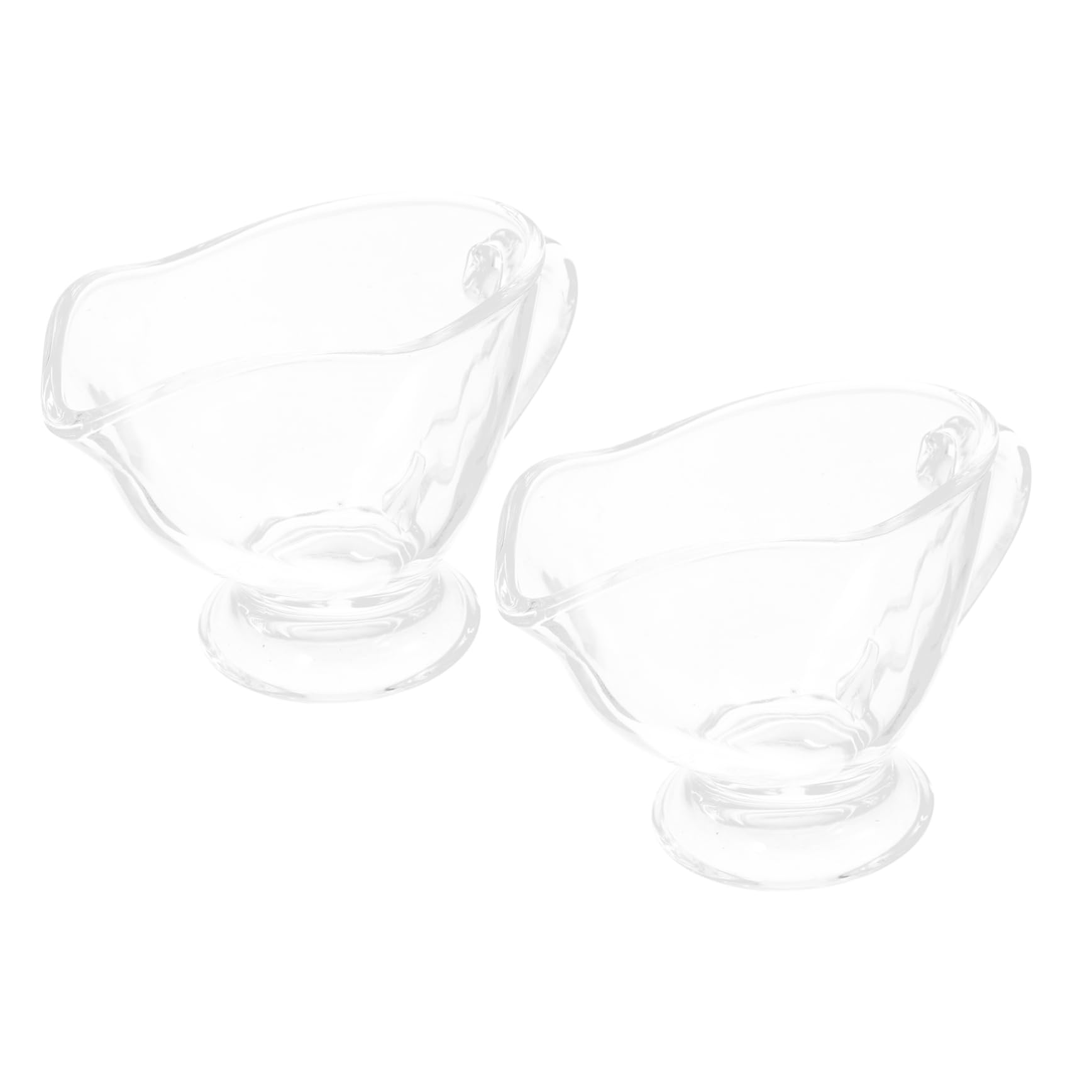 PRETYZOOM Set of 2 Glass Sauce Containers Gravy Boats for Special Occasions Easy to Cle