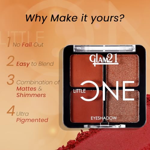 Image of Glam21 Little One 4-in-1 Eyeshadow Palette- Firework,3.5gm & Color Match BB Foundation SPF15-Medium Tan,46gm Combo | Ultra-Pigmented, Long-Lasting Eyeshadows | Lightweight, Non-Cakey BB Cream for Radiant, Blemish-Free Glow |Combo Pack Of 2