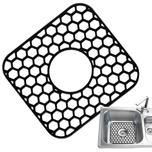 Nuyhadds Alfombrilla para fregadero, alfombrilla para horno de silicona, antideslizante, resistente al calor, protector para rejilla de encimera de 30 x 28 cm para cocina, lavadero, baño, debajo del