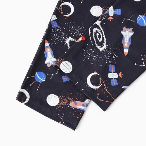 Boys Casual Print Pants Loose Elastic Waist Long Trousers with Pockets3