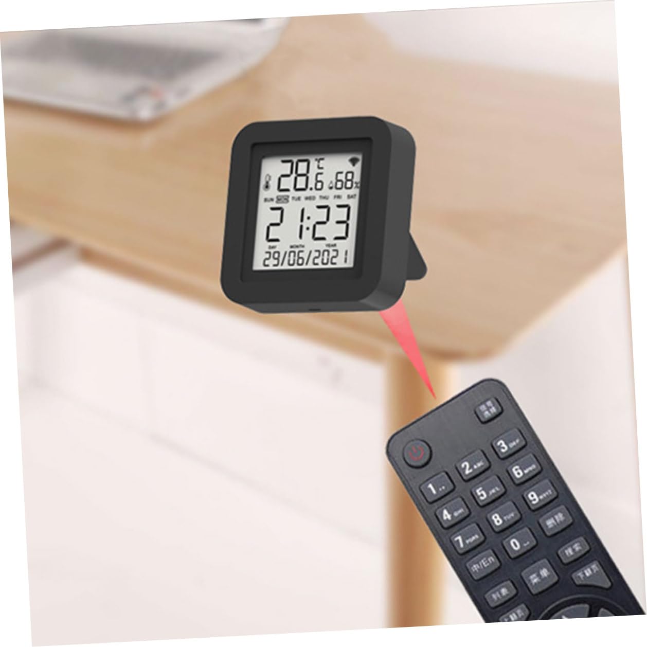 Gadpiparty Indicatore di Temperatura e Umidità Digitale Lcd Monitor di Temperatura Interna Misuratore di Umidità per Interni Strumento Igrometro Portatile per Uso Domestico