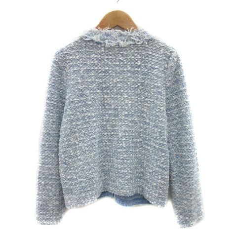 【美品】UNTITLED ノーカラーツイードジャケット サイズ2 美品 アンタイトル ノーカラー ツイード ジャケット サイズ2 M