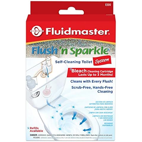 Fluidmaster 8300 Flush 'n Sparkle Automatic Toilet Bowl Cleaning System with Bleach Cartridge, 1 Count (Pack of 1) ( Packaging May Vary) Cover