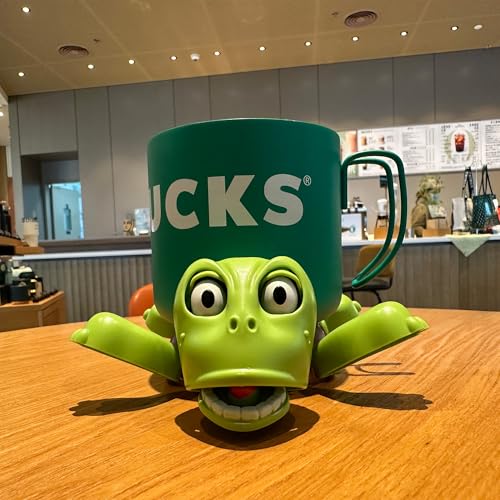 JOD Turtle Cup Holder Turtle Coaster with Funny Expression Cup Holder with Liftable Limbs & Expressive Face for Turtles Tortoise Lover Gag Gifts Home Decor(Light Green)