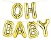16" Set of Gold"OH Baby" Letters/Alphabets Foil Balloons | Baby Girl/Boy Shower Balloons | Happy Birthday Occasion Party Decorations Alphabetic Balloons (Set of 6)